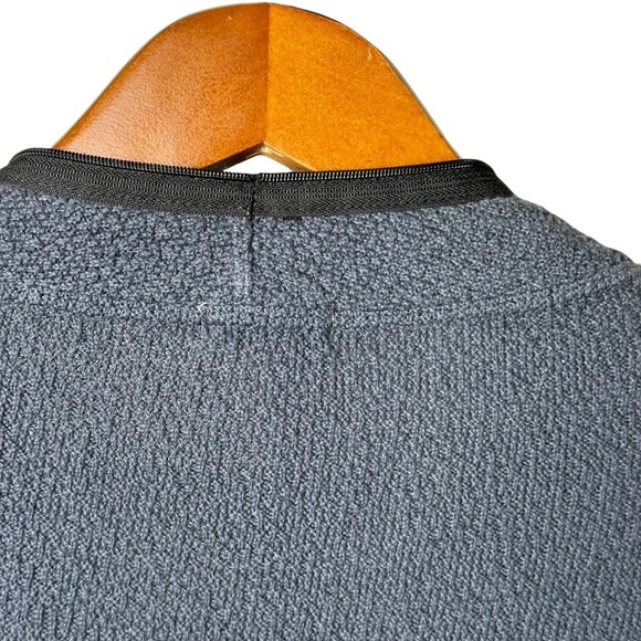 Textures Size 0 Full Zip Longline Cardigan Cotton Jacket Made in USA Blue Gray - Picture 6 of 9